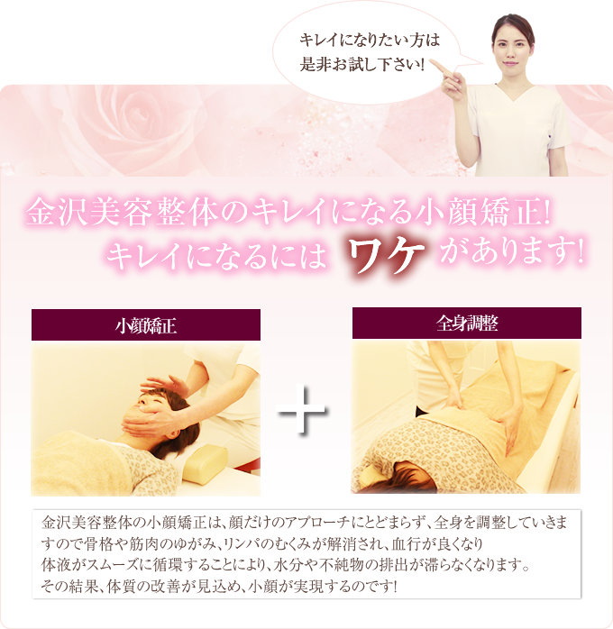 小顔矯正 小顔矯正 ダイエットなら金沢美容整体へ